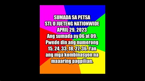 tumama sa jueteng ngayon|Sumada sa Petsa April 5 2024 (Paano tumama sa Jueteng o Stl).